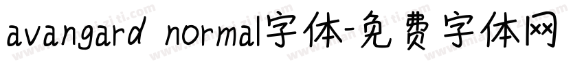 avangard normal字体字体转换